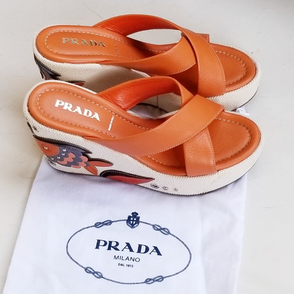 💖HOST PIC!!💖 PRADA - Sea Fish Wedges - Picture 2 of 8